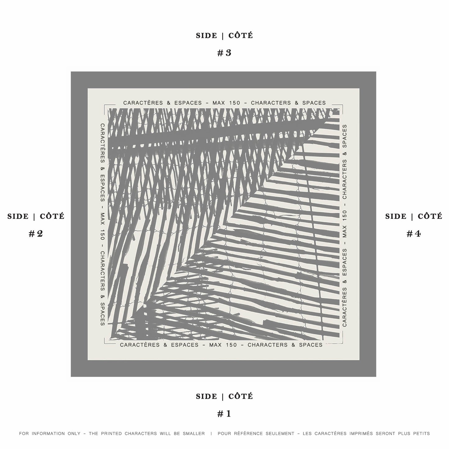 Delinor carre soie Mana noir mots personnalise 35in 90cm example custom notes silk scarf