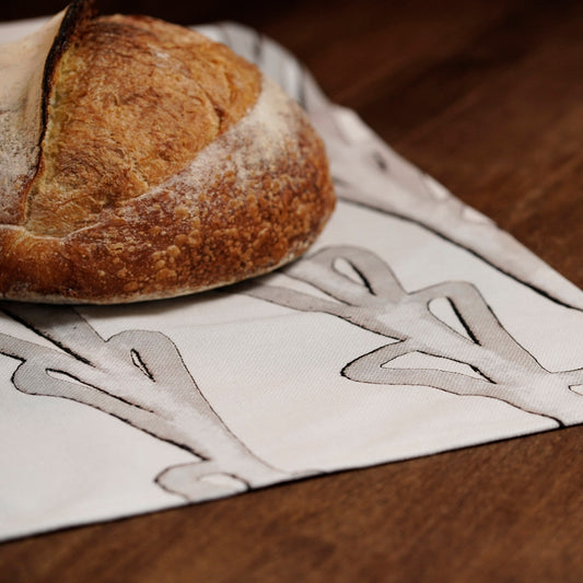 Delinor linge de cuisine Timo noir gris 16x26in cotton linen black gray teatowel3 for kitchen