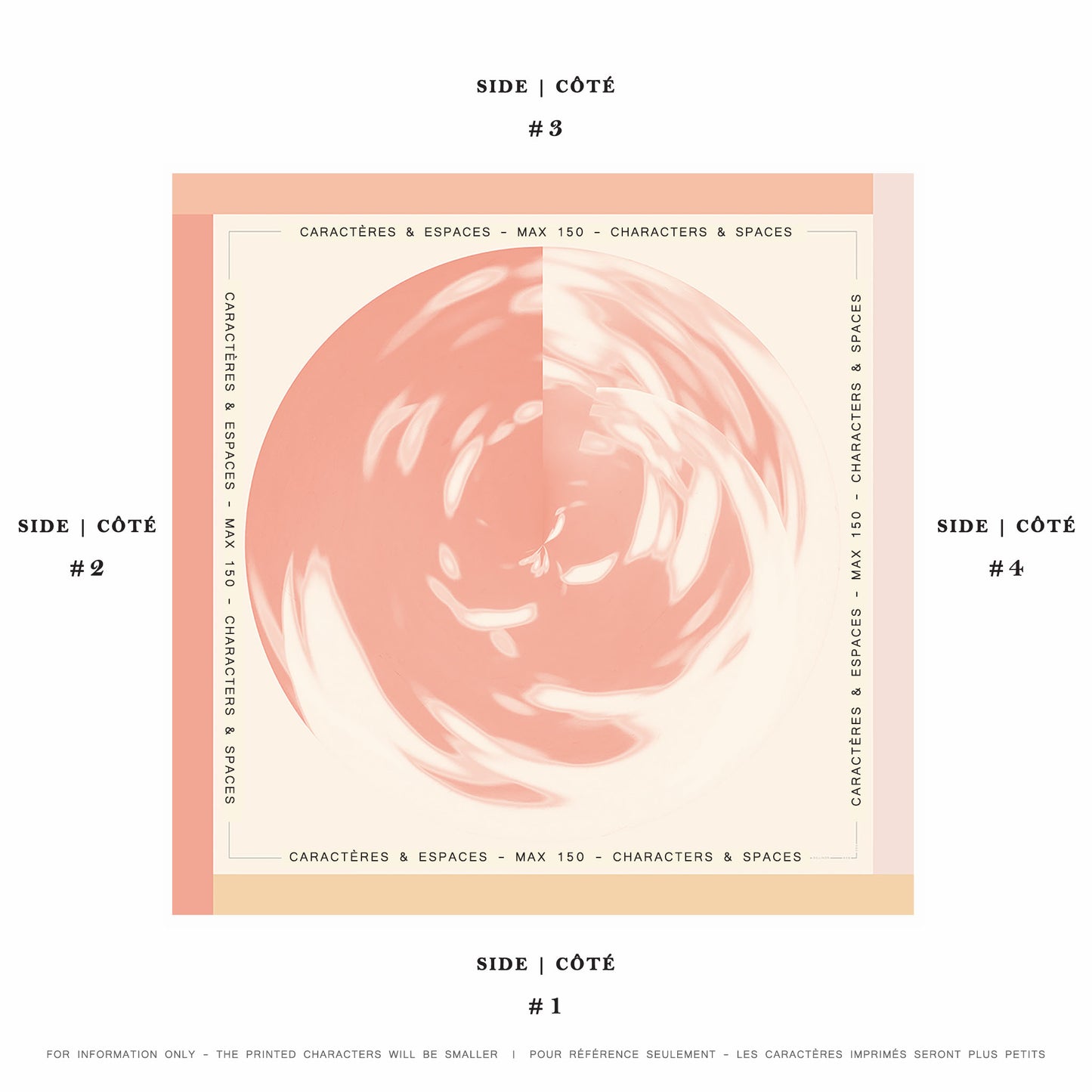 Delinor carre soie Jade mots personnalises phrase 35in 90cm custom notes silk scarf example