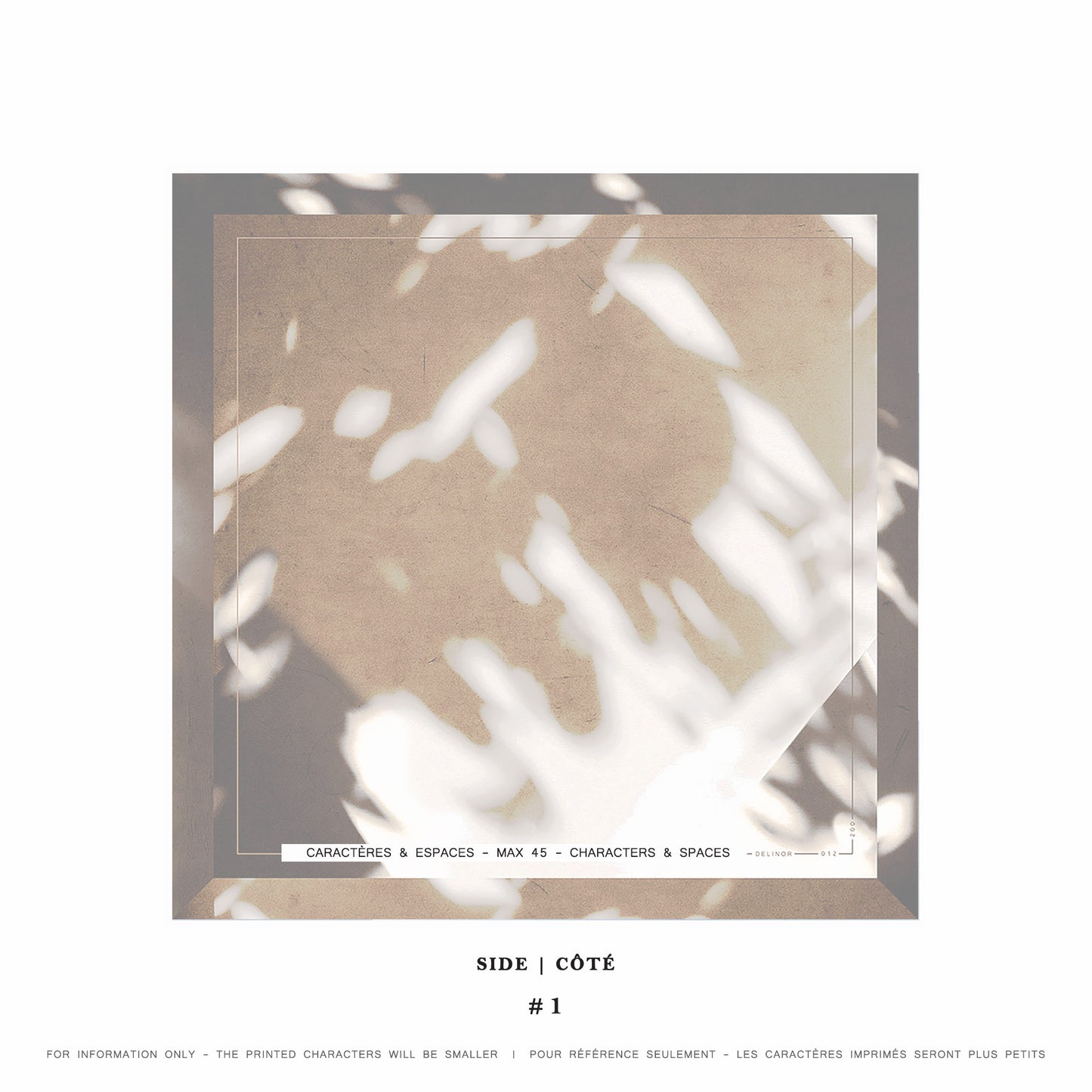 Delinor carre soie Myriad brun mots personnalise exemple 16x16 phrase custom notes silk scarf 