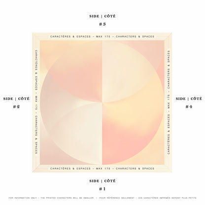 Delinor carre soie Solis jaune mots personnalise 35in 90cm example custom notes silk scarf 