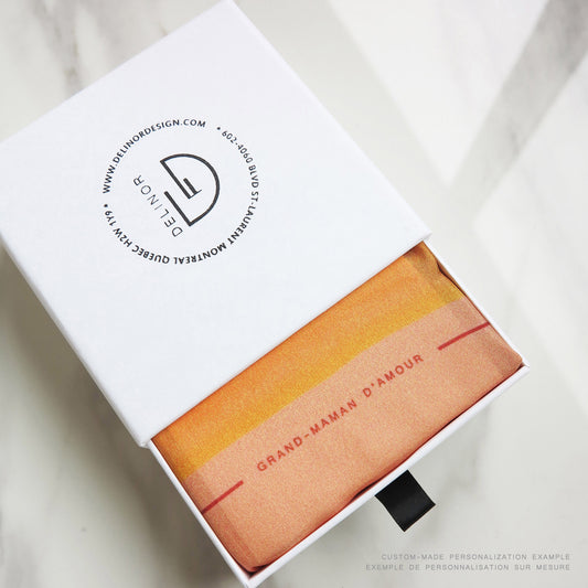 Delinor carre soie  Lautitia bourgogne  35in 90cm luxury red burgundy coralsilk scarf in giftwrap