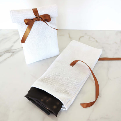 Delinor foulard soie Aera Terranova Petit 16in 40cm silk scarf emballage gift wrap cotton coton white