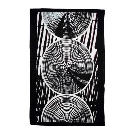 Delinor linge de cuisine Maranola noir blanc 16x26in cotton linen black white teatowel for kitchen