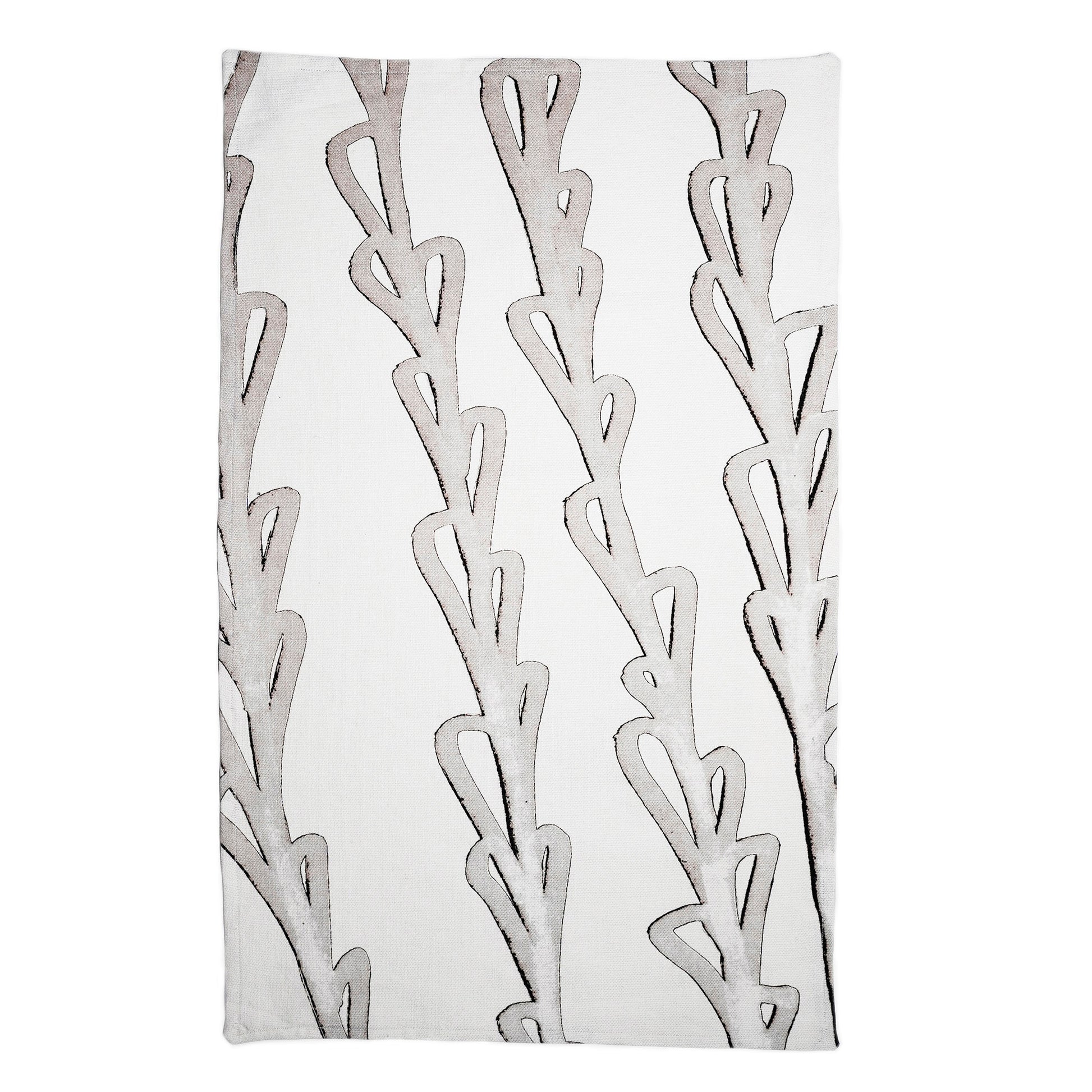Delinor linge de cuisine Timo noir gris 16x26in cotton linen black gray teatowel for kitchen
